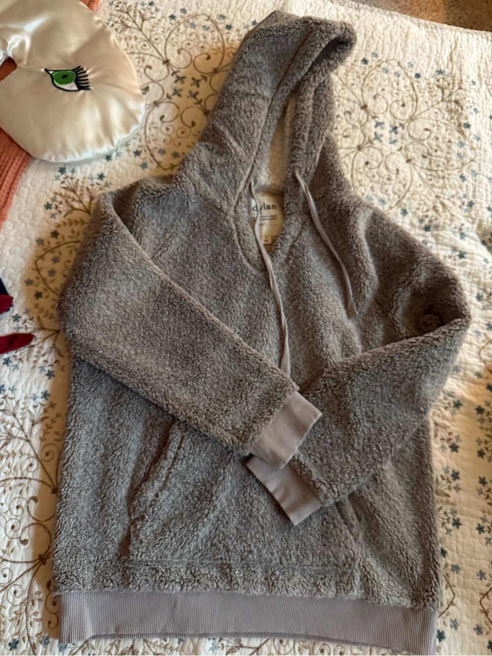 dylan Cozy Plush Hooded Sherpa Pullover - Gray